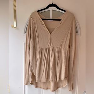 Pink Lily NWOT long sleeve babydoll top! Size M